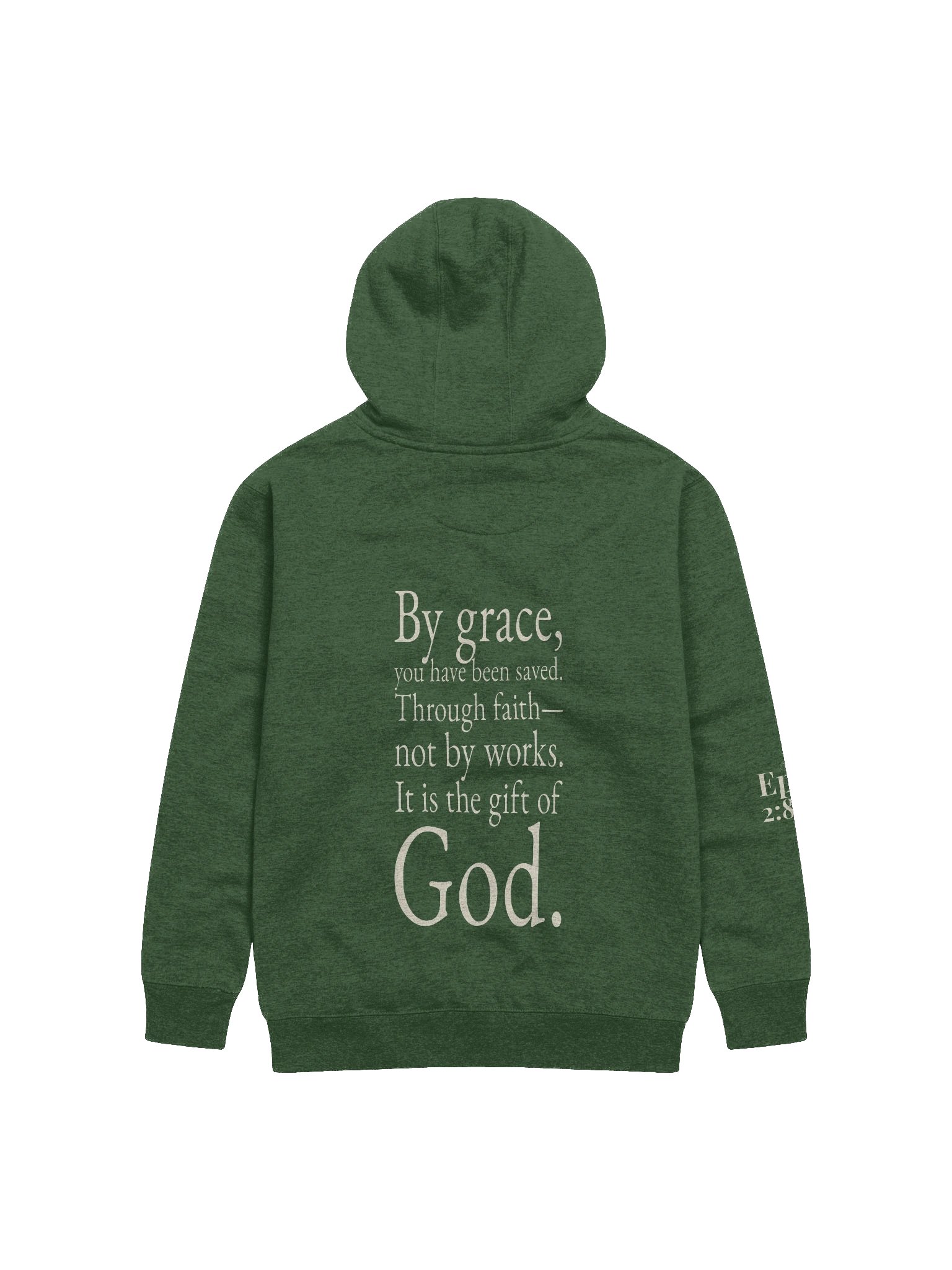 By Grace Hoodie – Ephesians 2:8‑9 (Dark) \| By Grace Capsule product image (2)