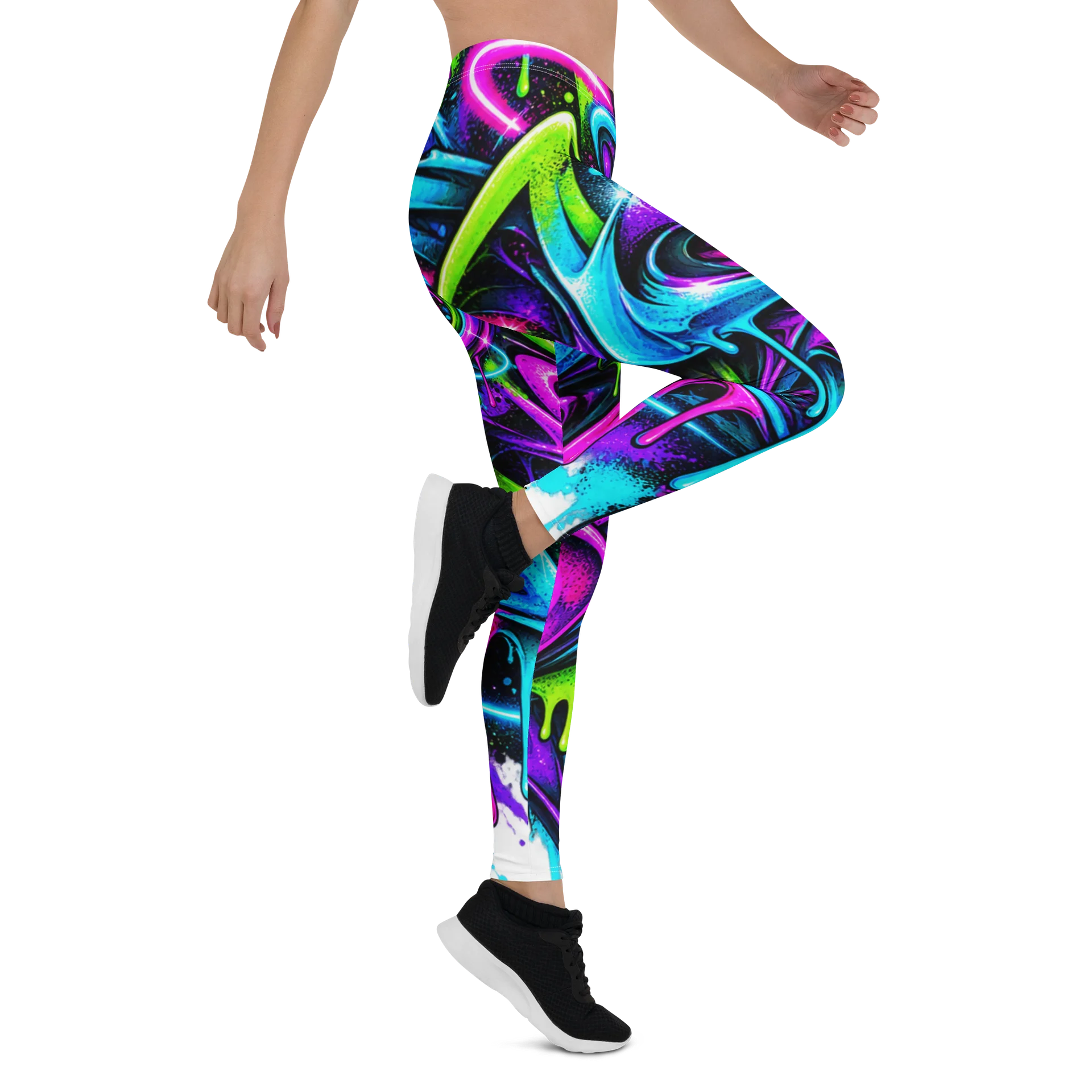 Neon Graffiti Symmetry Leggings product image (8)