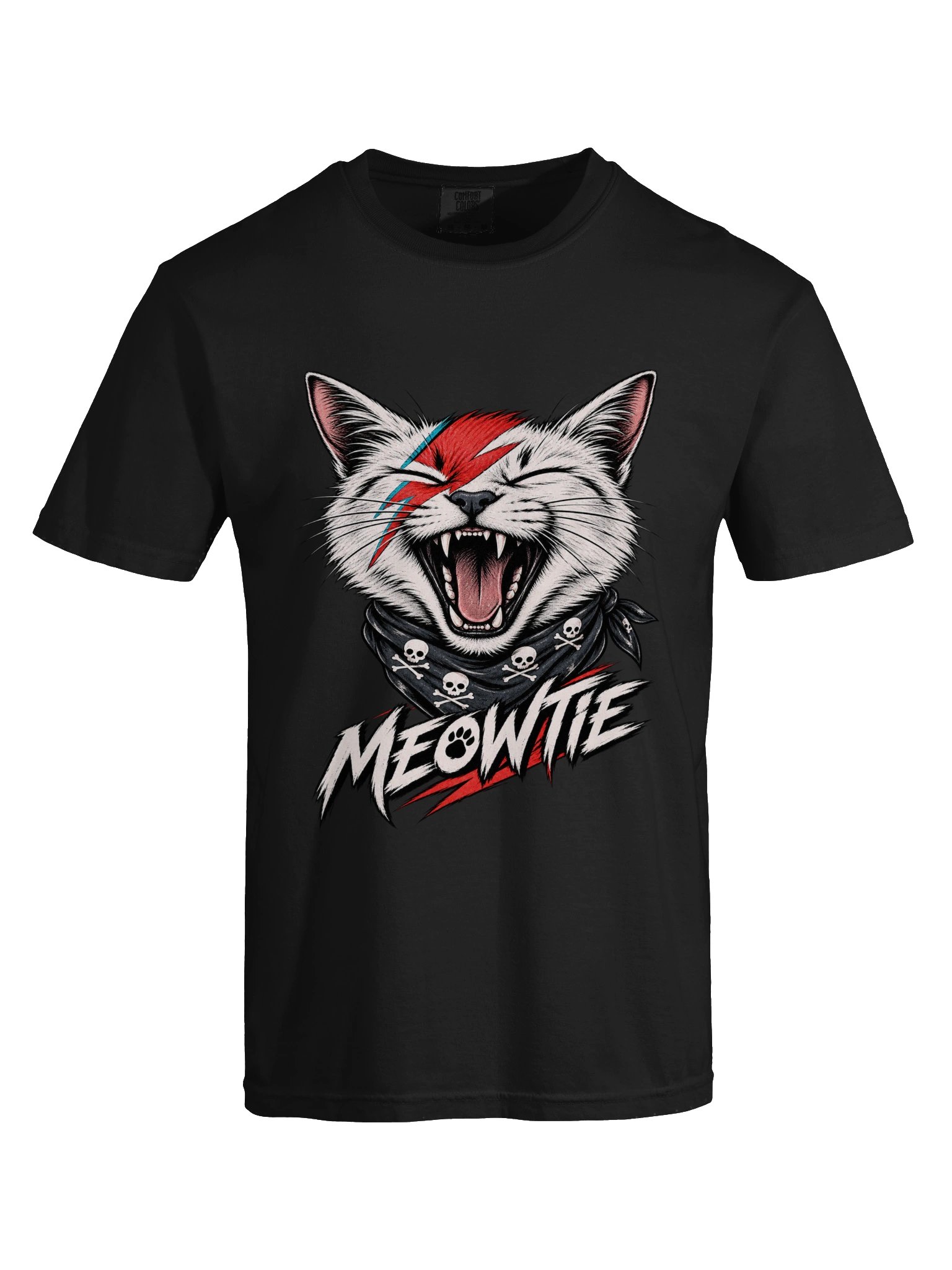 Vintage Rock Cat Graphic Tee | David Bowie Inspired Meowie Shirt product image (5)