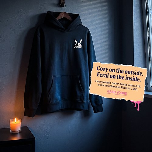 Get yours now at https://robitrabit-shop.fourthwall.com/en-usd/products/classic-x-bloody-rabit-heavy-hoodie