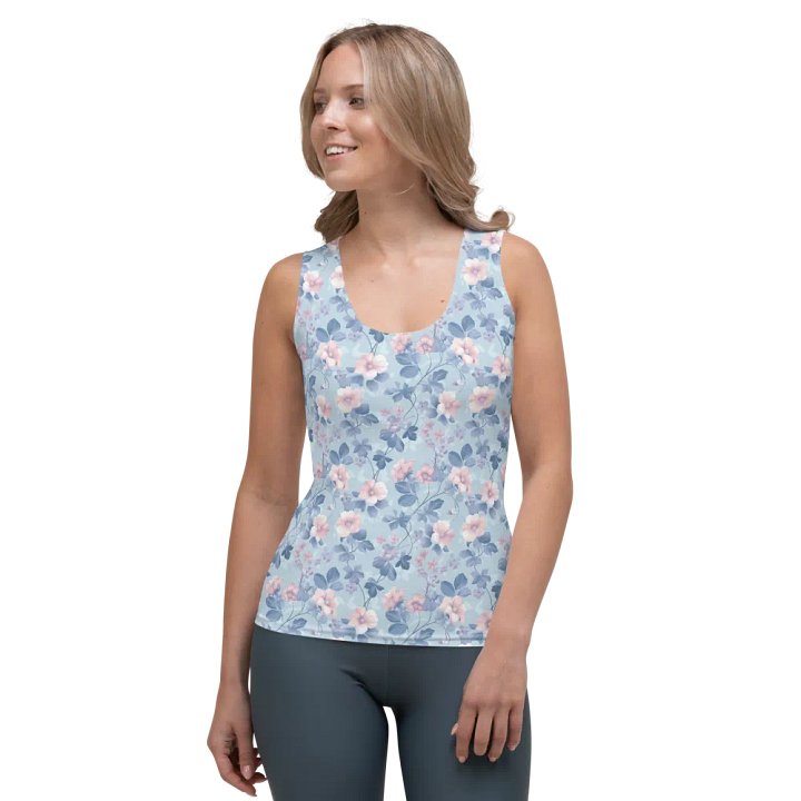Serene Blue Blossoms Woman's Tank Top product image (1)