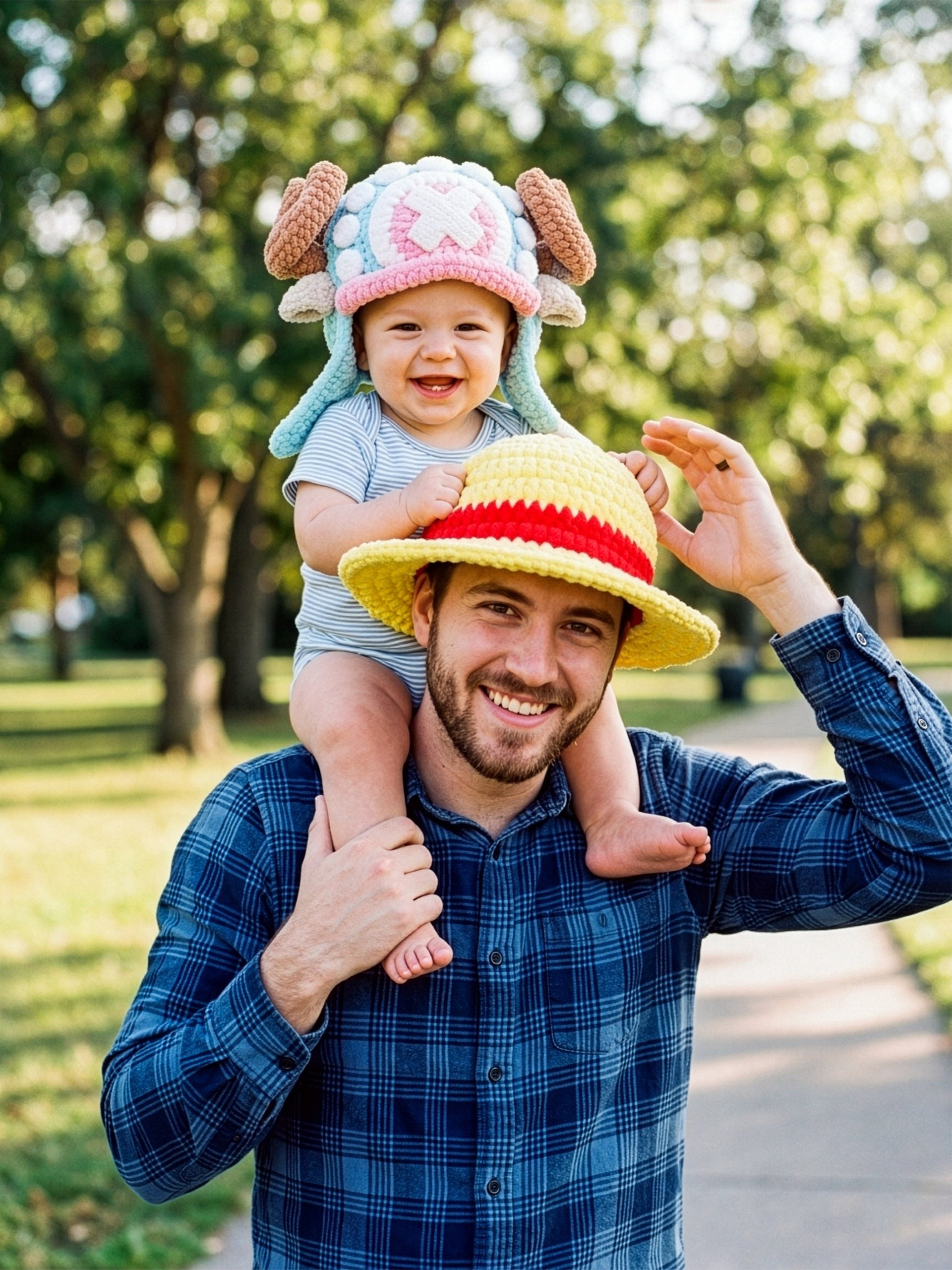 Handmade Crochet Straw Hat Pirate Captain Inspired product image (7)