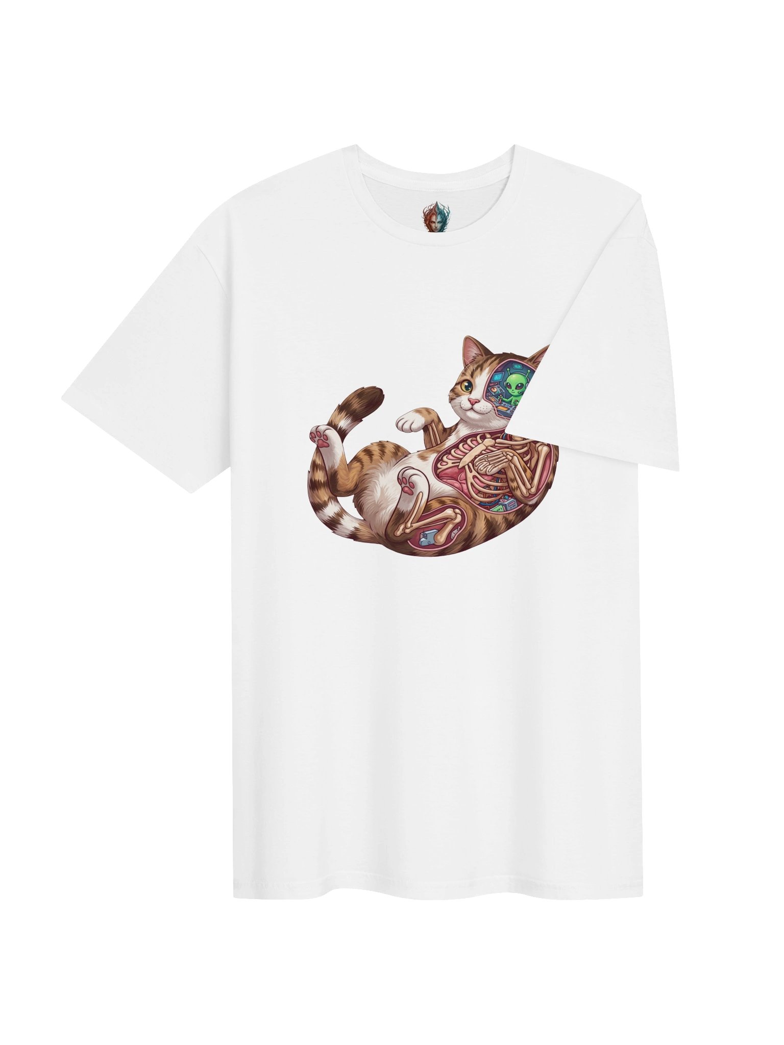 Alien Cat Graphic T-Shirt | Funny Sci-Fi Cat Shirt product image (4)
