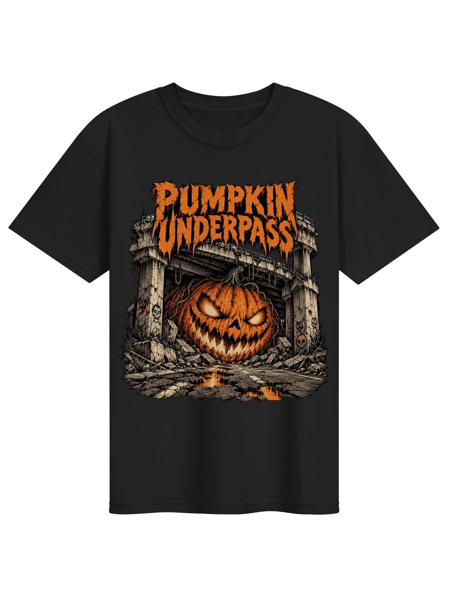 Pumpkin Underpass — Halloween Jack-o'-Lantern T-Shirt product image (1)
