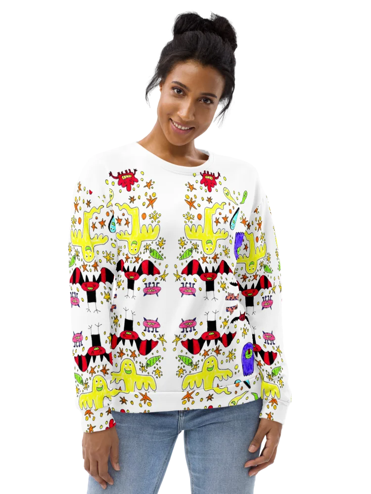 Whimsical Ghost Party All-Over Sweatshirt product image (8)