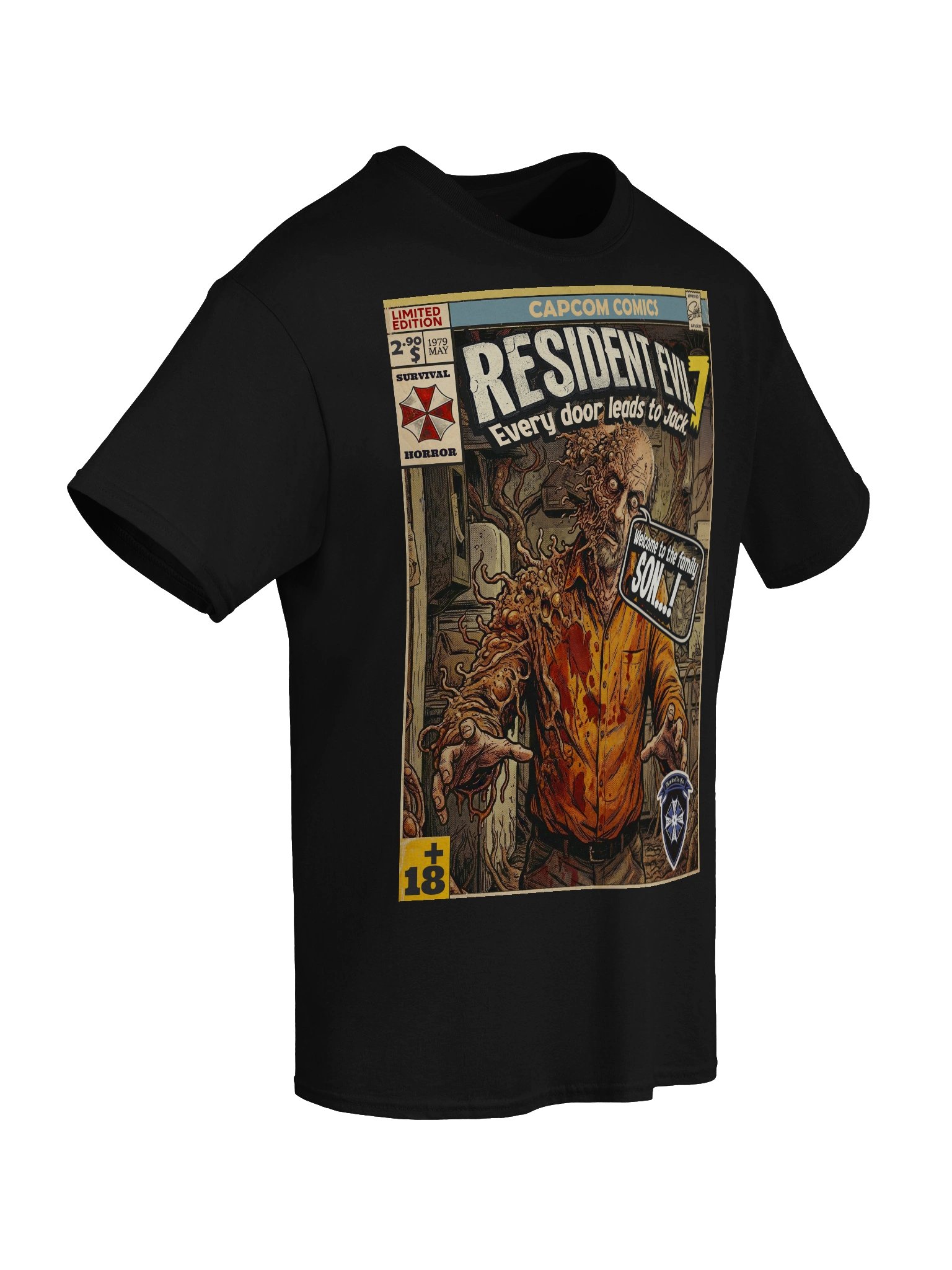 Resident Evil 7 Jack Baker Comic Art T-Shirt product image (6)