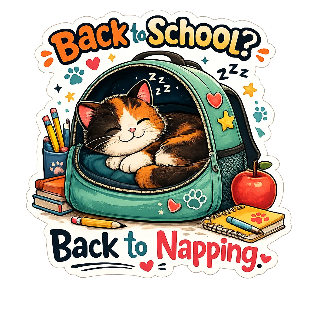 Back to School...Back to Napping Sticker product image (1)