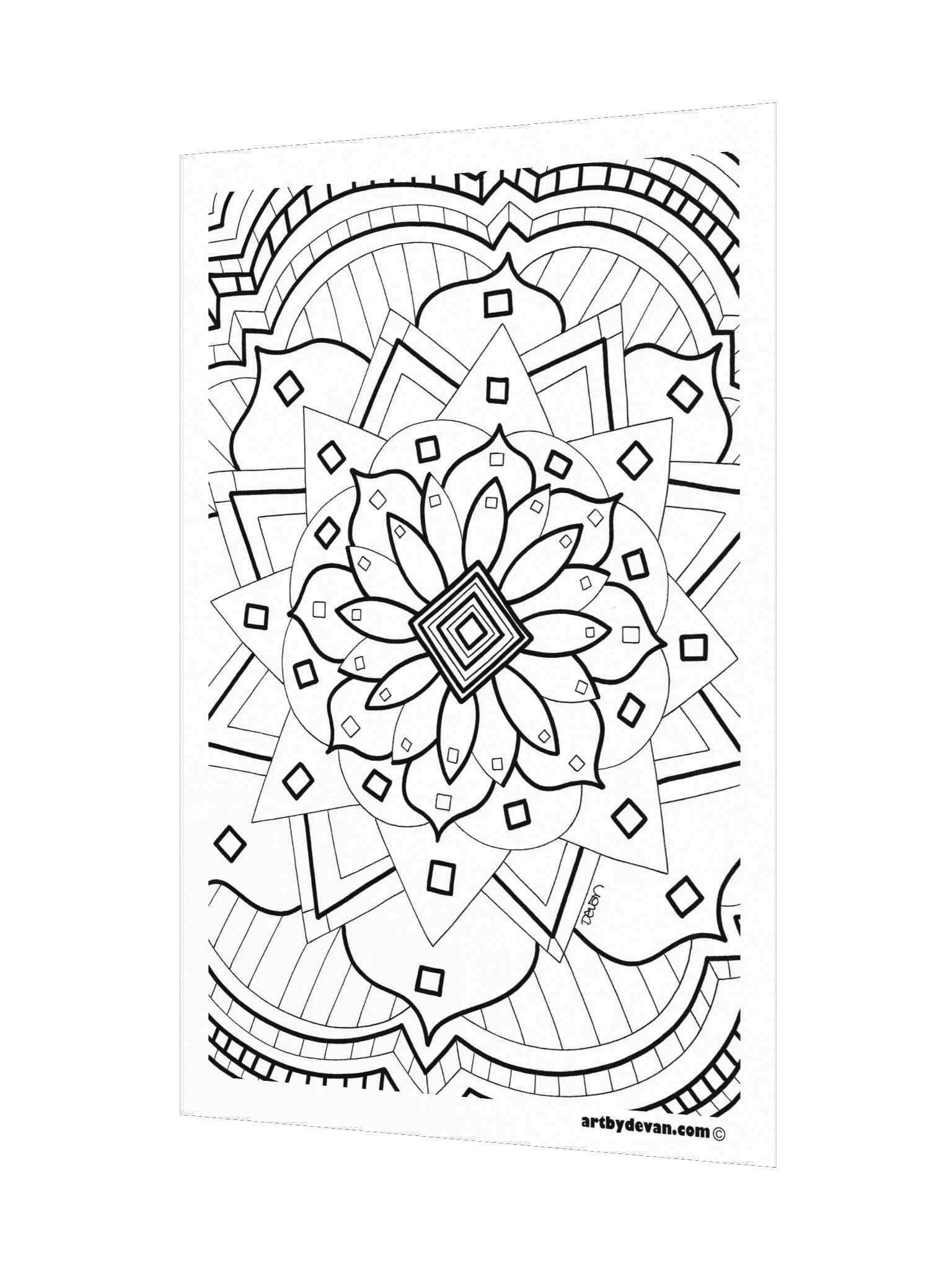 Color Your Own Art: Square Mandala product image (3)
