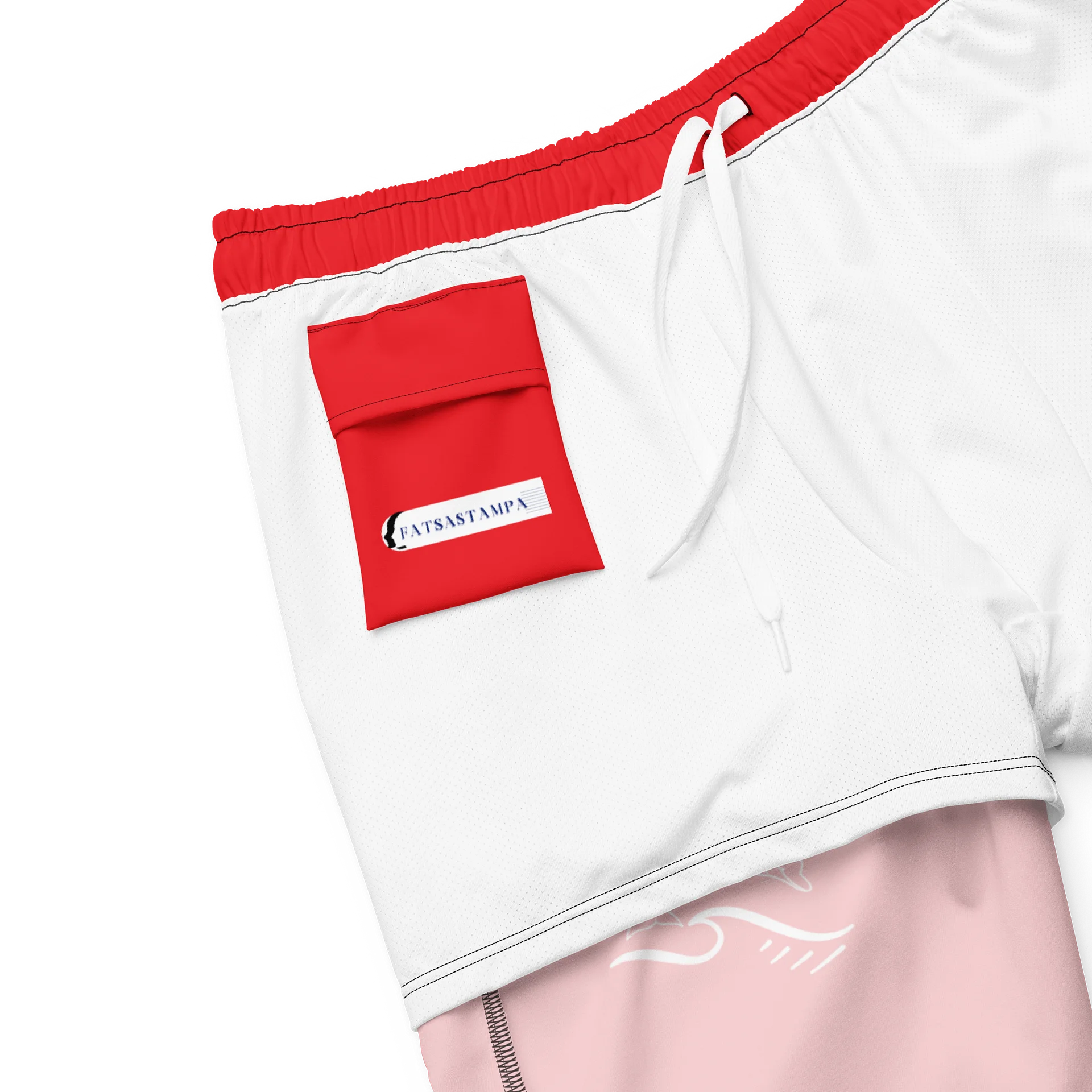 Wave Rider Dolphin Swim Trunks Red product image (6)