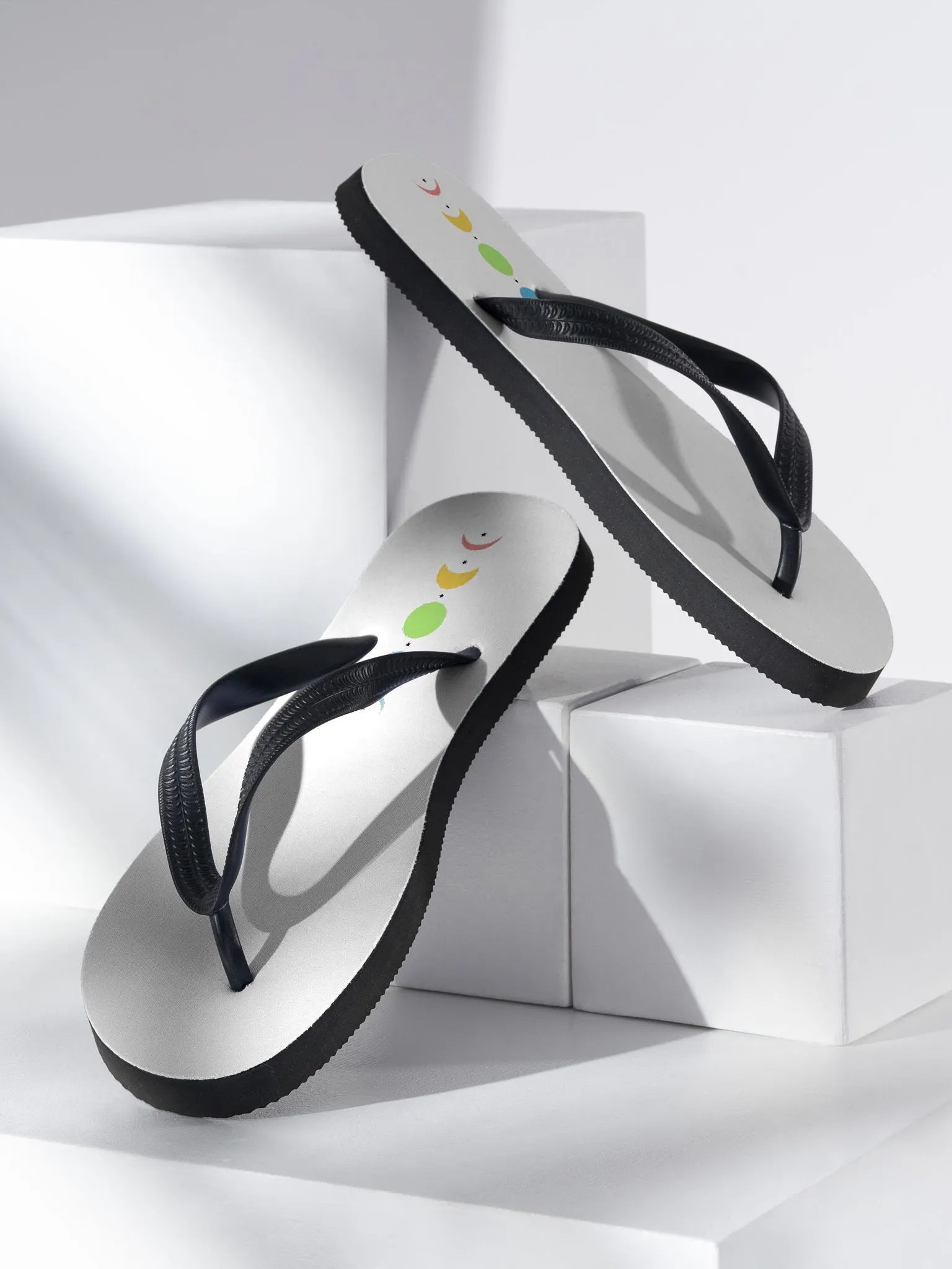 Phasing Through the Moon Queer Pride Flip Flops product image (2)