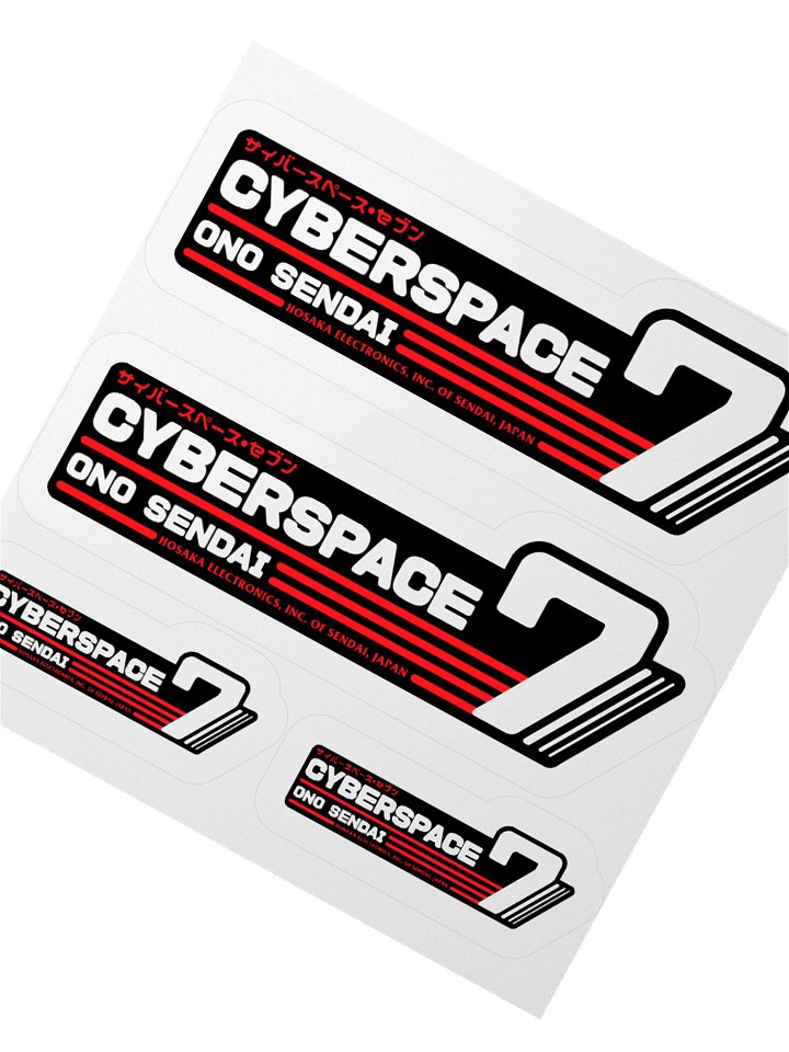 Hosaka Ono-Sendai Cyberspace 7 Stickers (horizontal/black) product image (2)