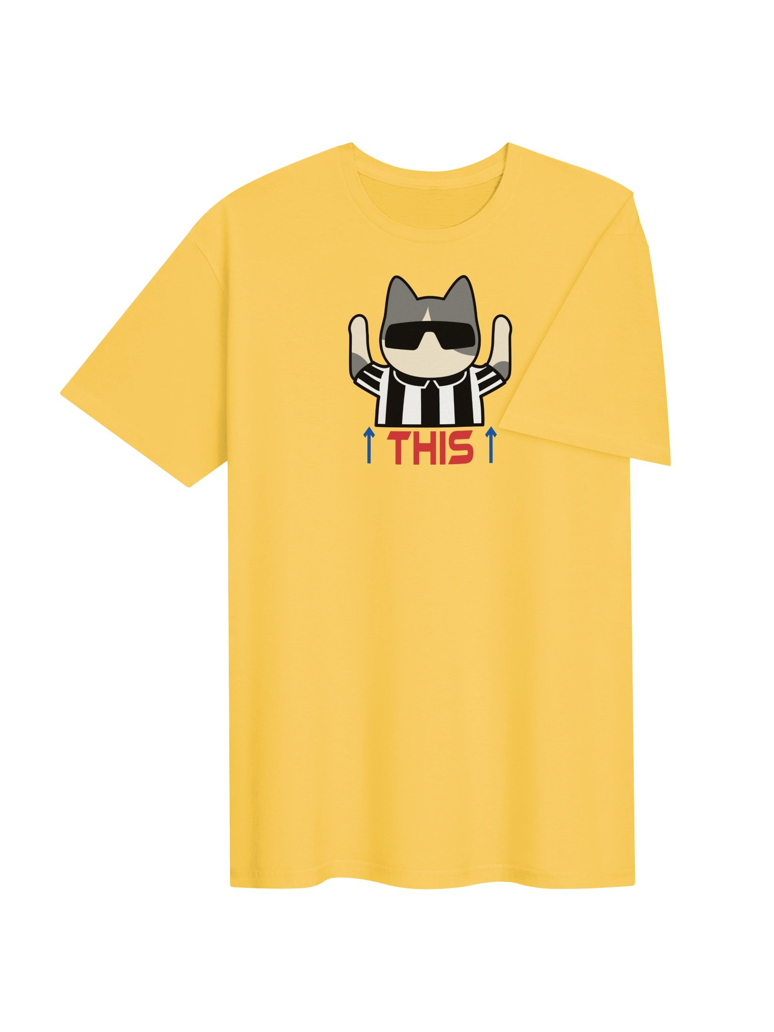 American Football Cat (THIS - touchdown signal) - Unisex Adult Super Soft Lightweight T-shirt product image (3)
