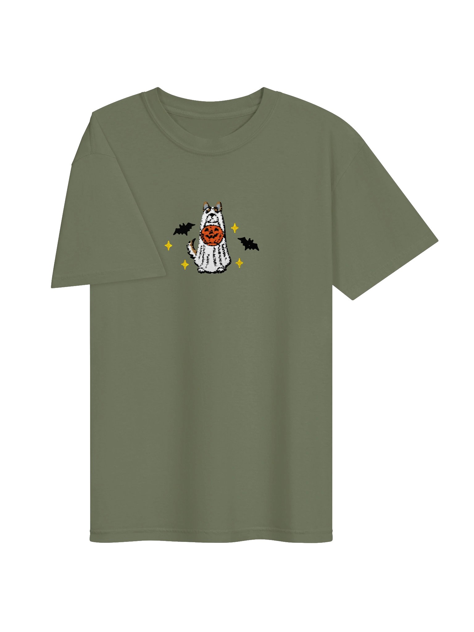 Halloween Siberian Husky(Brown & White) Embroidered T-Shirt product image (11)