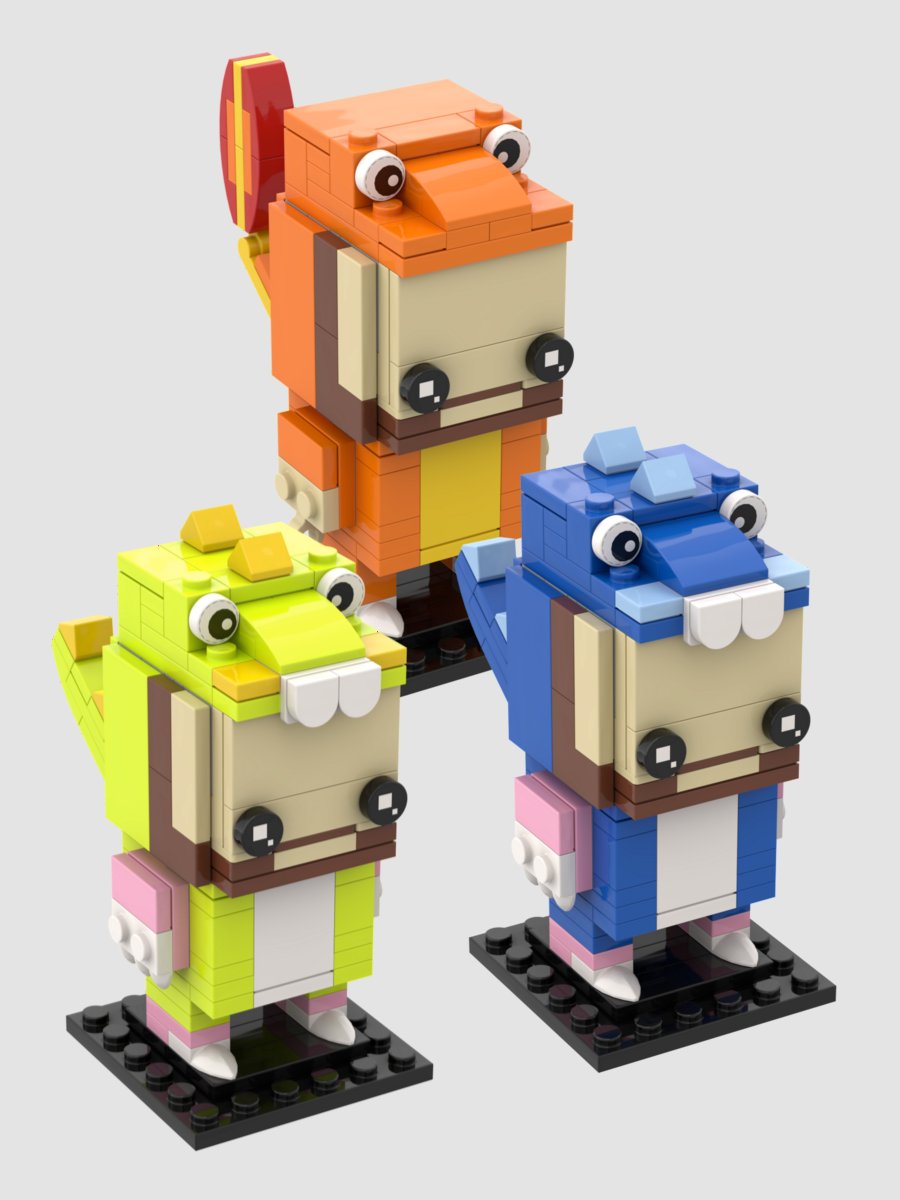 Pix Dino Orange, Green + Blue Combo PDF and Parts List product image (1)