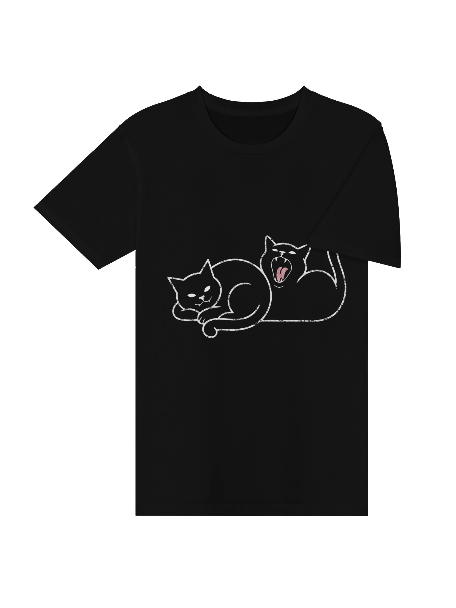 Sleepy Cat Duo Line Art Tee product image (4)