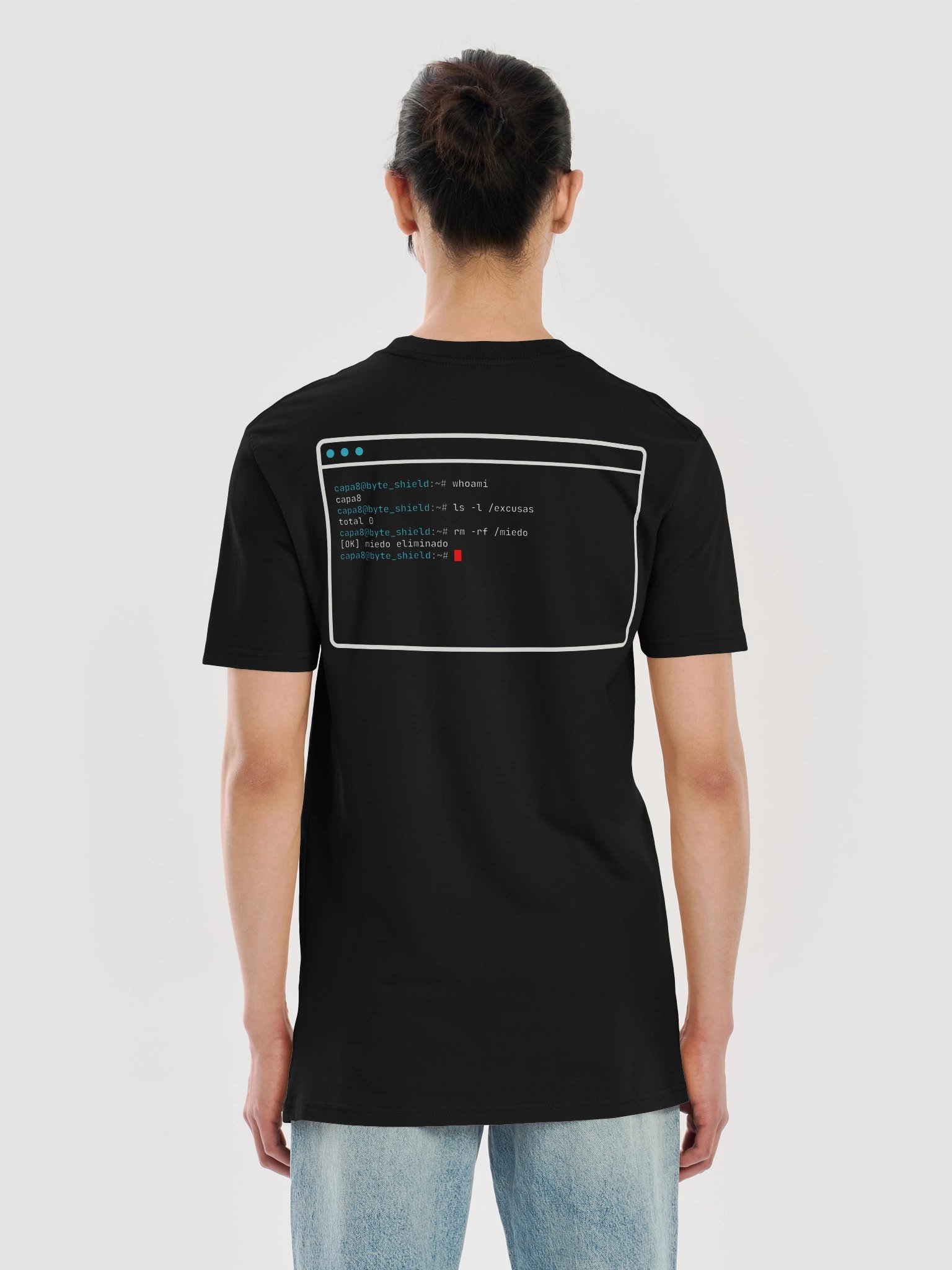 Camiseta Heavyweight rm -rf /miedo · Capa 8 · byte_shield product image (6)