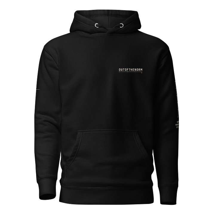 OUT OF 7HE NORM Hoodie — Bold Minimalist Graphic product image (1)