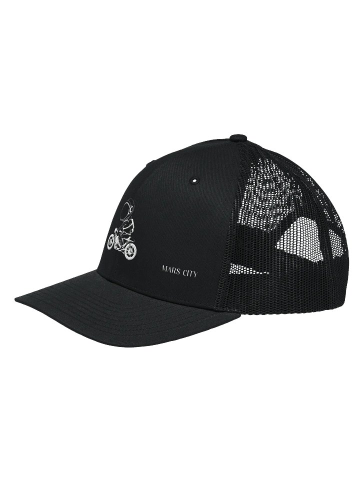RICHARDSON SNAPBACK TRUCKER HAT WITH ALL WHITE MOTORCYCLE WITH MARS CITY WHITE LETTERS (4 COLORS) product image (2)