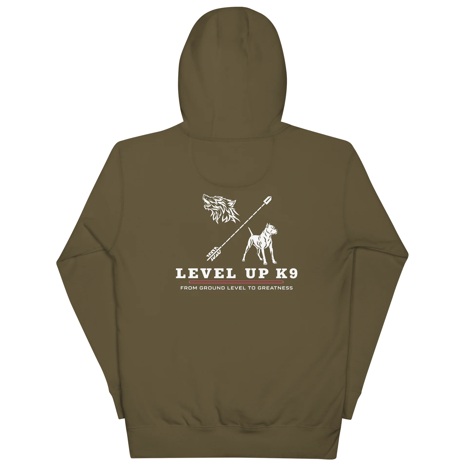 Level-UP K9 Standard Hoodie ( Military Green ) product image (6)