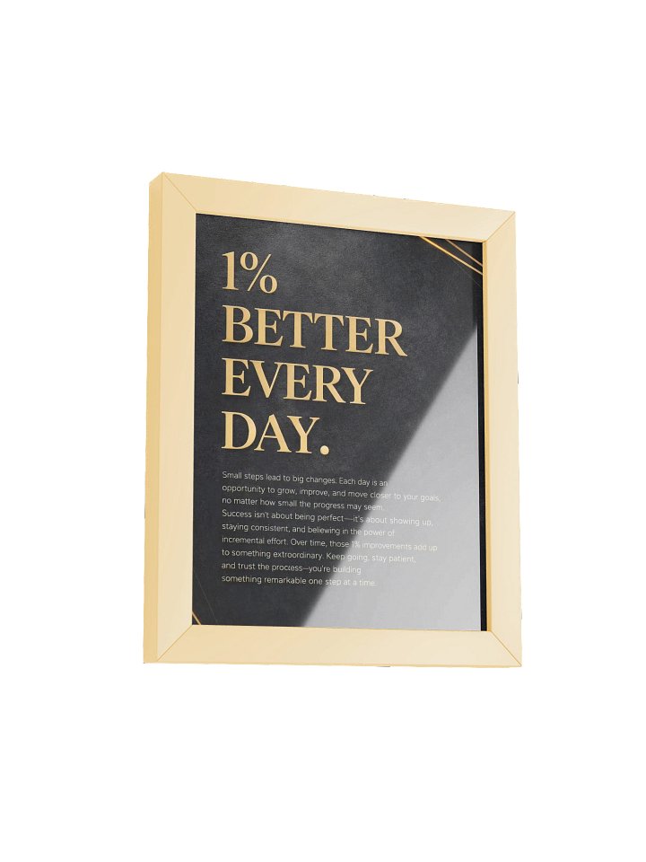 1% Better Every Day – Minimalist Motivation Wall Art for Growth Mindset product image (30)