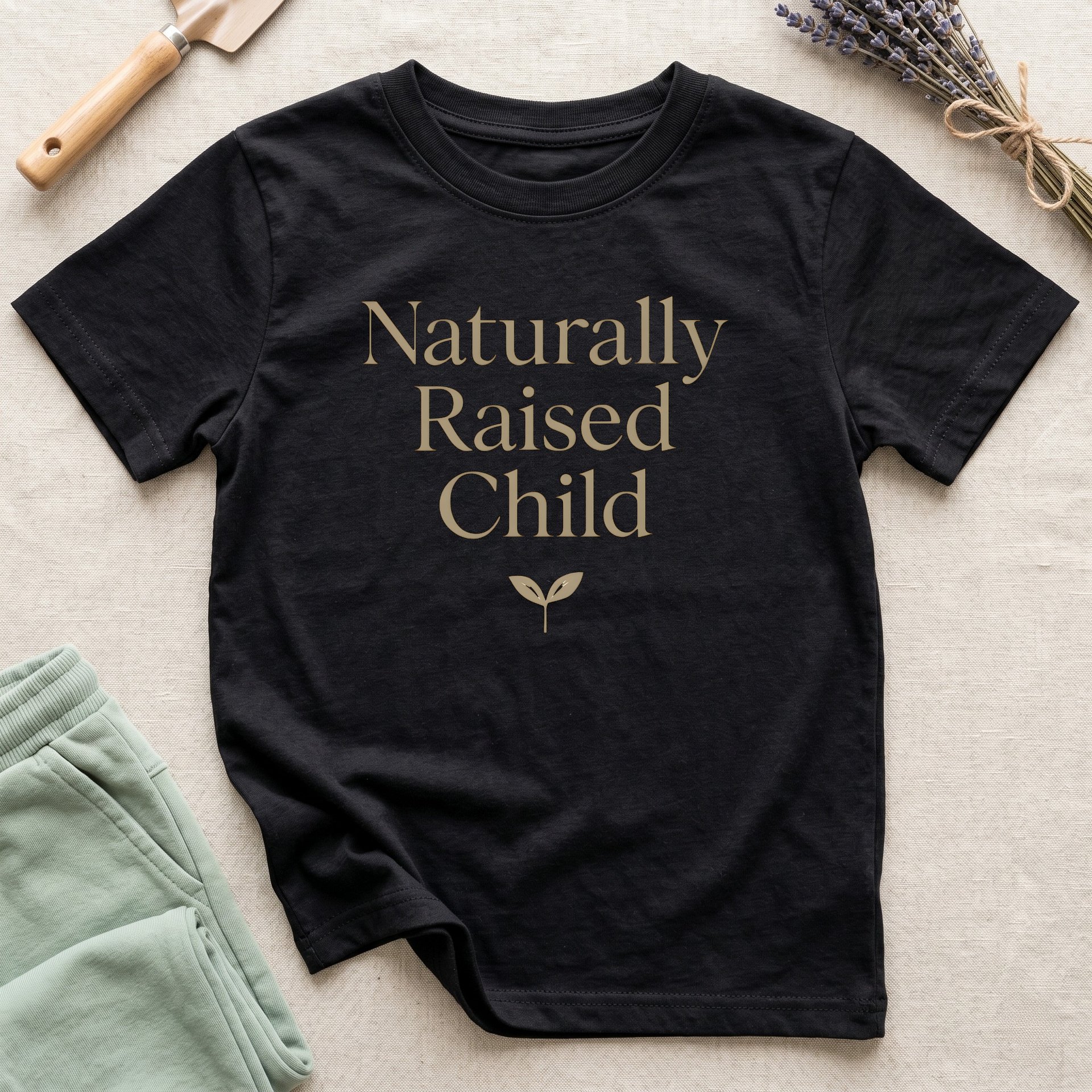 Kids: "Naturally Raised Child" Organic T-Shirt - Dark product image (1)