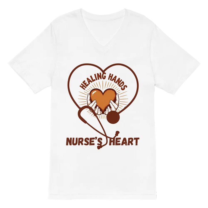 HEALING HANDS, NURSE'S HEART v-neck Tee product image (2)