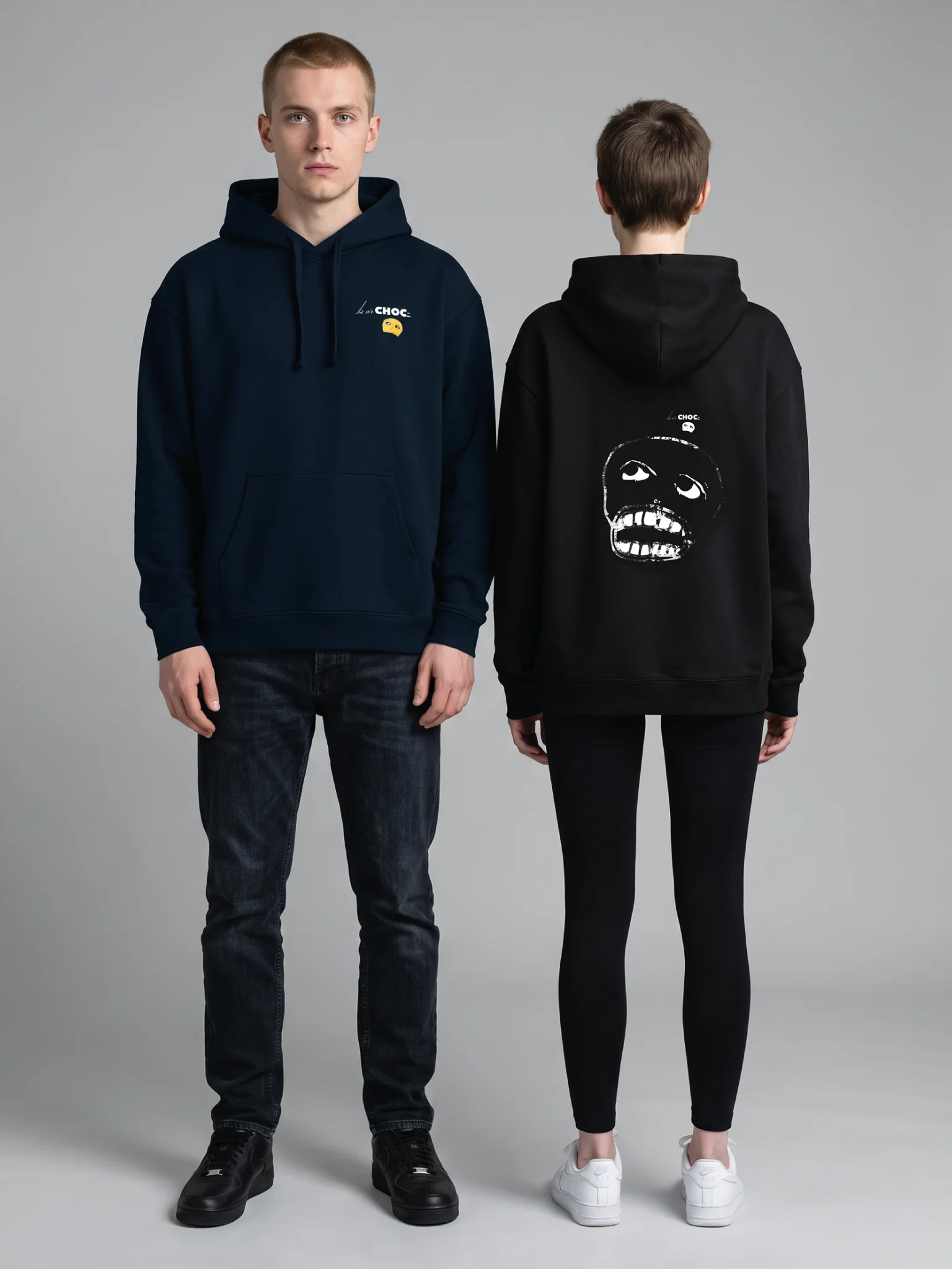 Mascot Organic Hoodie Embroidered Identity Black/Navy product image (7)