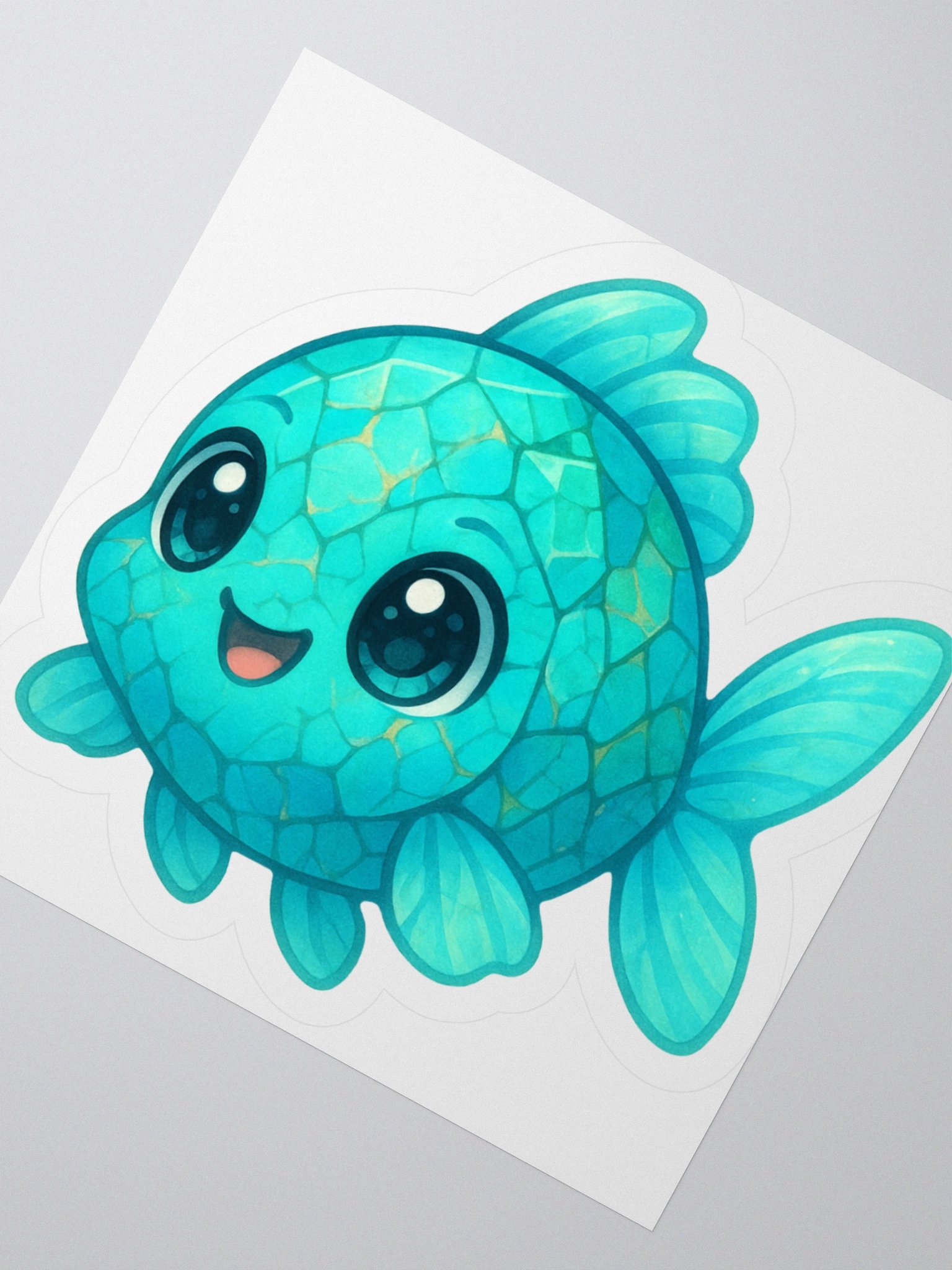 Turquoise (December) Fish Sticker product image (4)