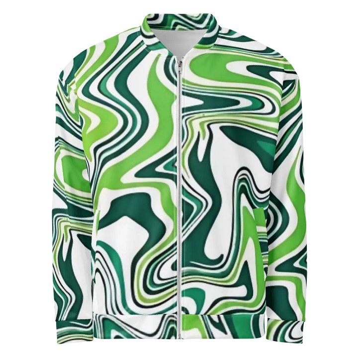 Marbled Green All-Over Bomber Jacket product image (1)