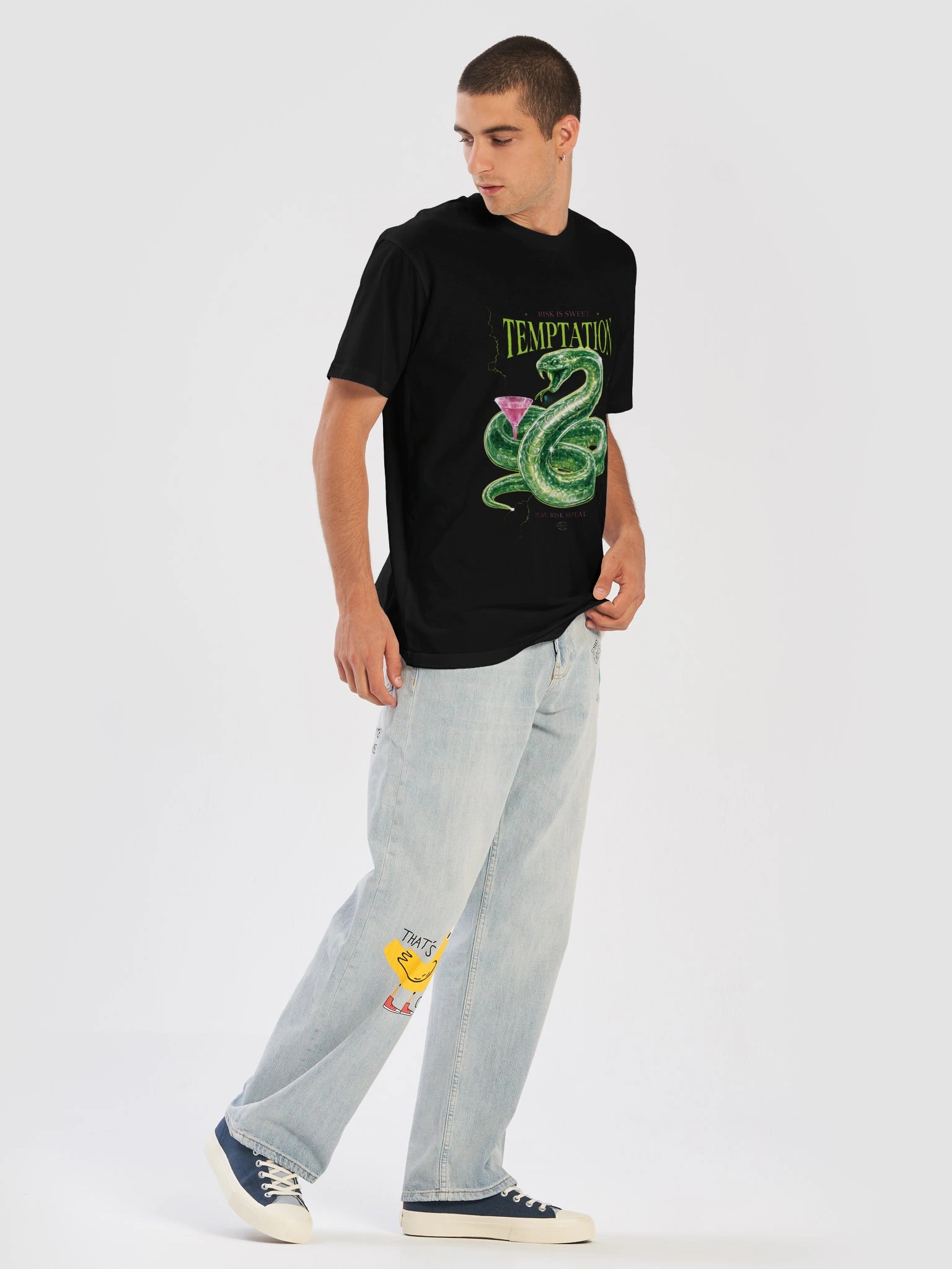TEMPTATION Neon Snake Graphic Tee product image (15)