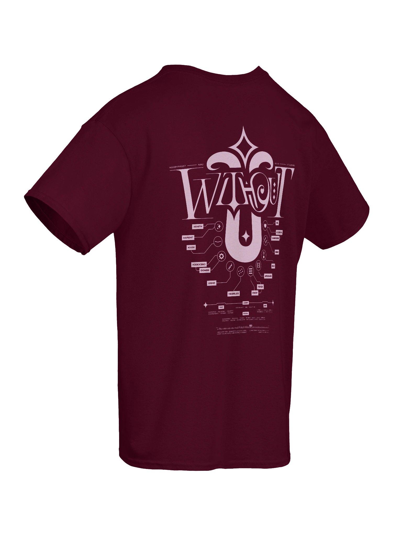 W/O U Pink/Maroon Shirt product image (10)