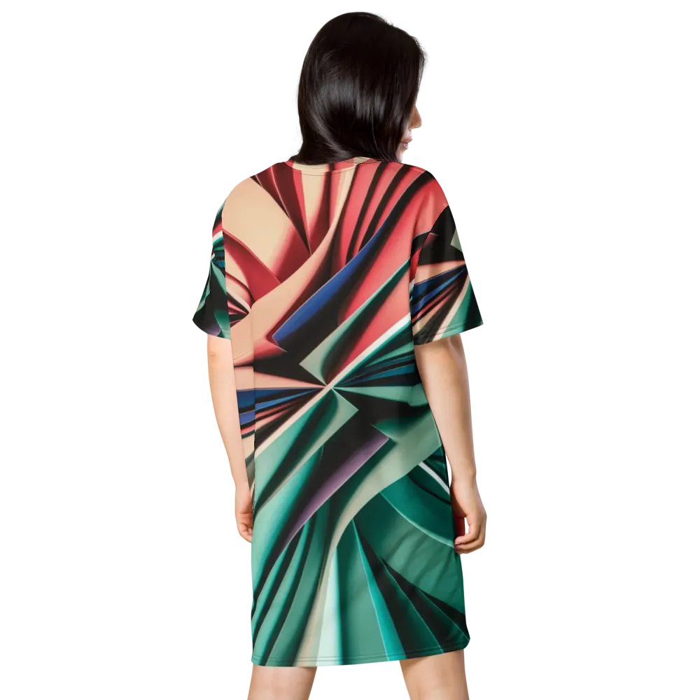 Graphic Grove Women’s Colourful Abstract T-Shirt Dress product image (2)