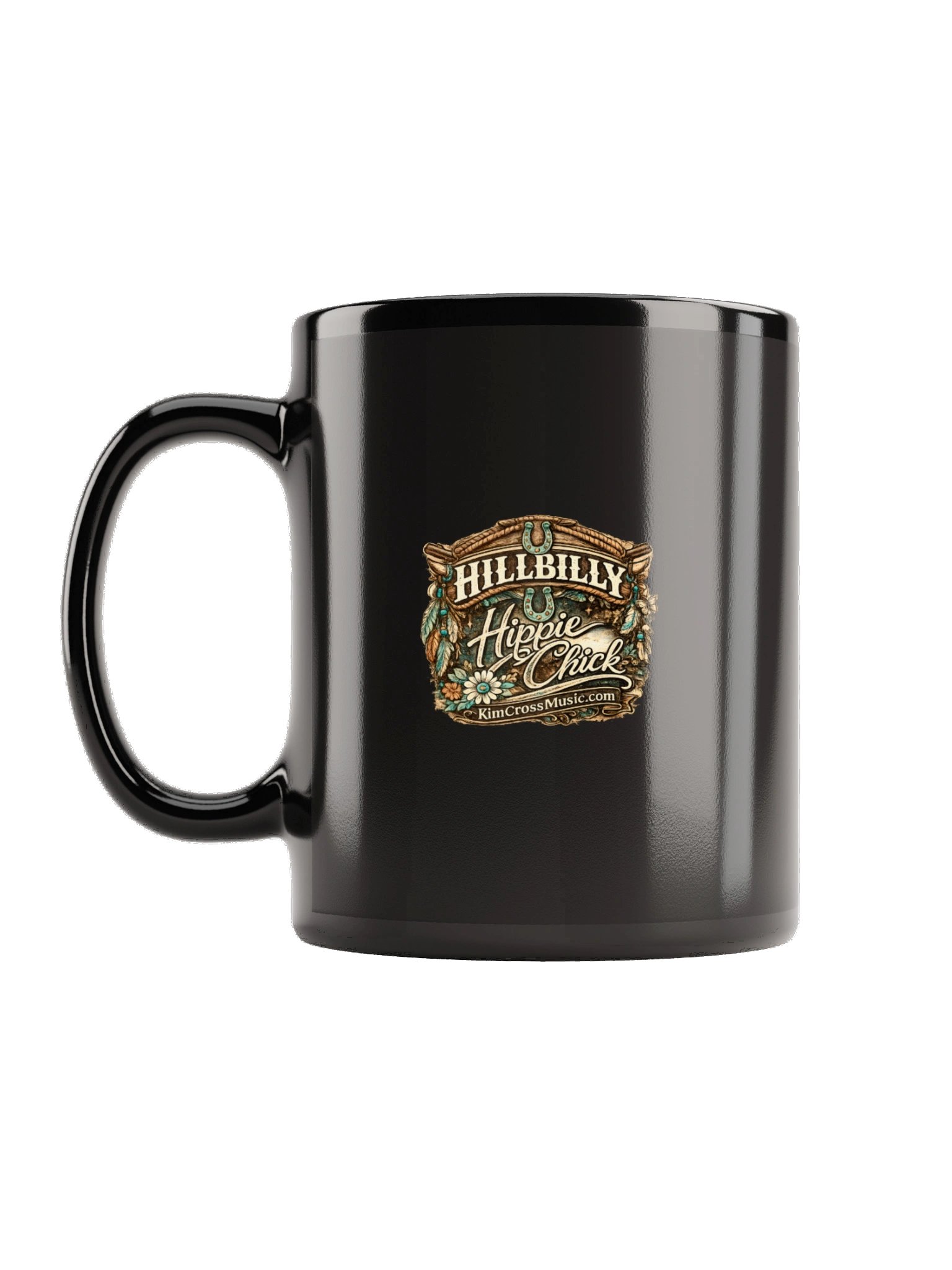Hillbilly Hippie Chick Black Coffee Mug product image (1)