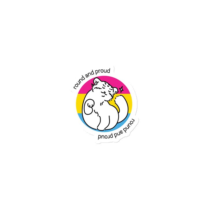 Round and Proud Manul Pansexual Version - Magnet product image (1)