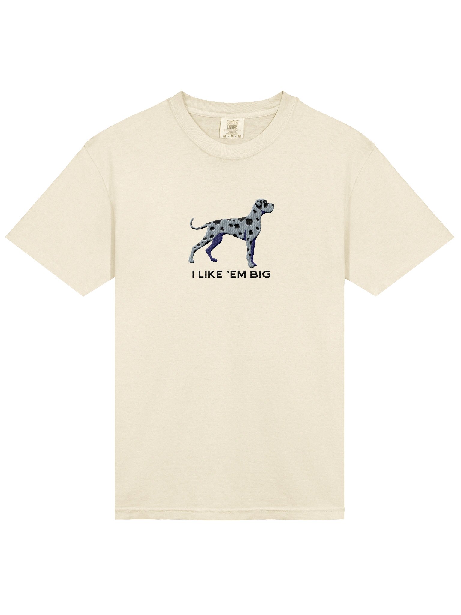 I Like 'Em Big T-Shirt(Embroidered) of a Great Dane(Blue Merle) product image (6)