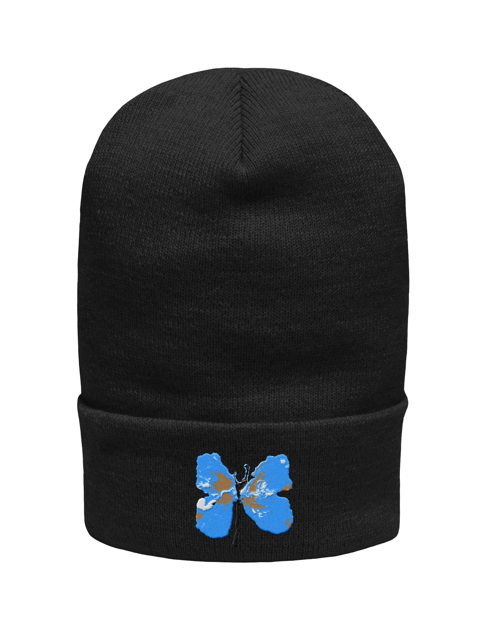 Urban Gold and Blue Butterfly Beanie Embroidered product image (1)