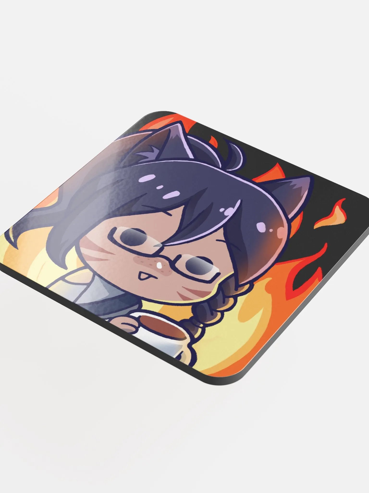 Glossed Cork Coaster | This Is Fine product image (4)