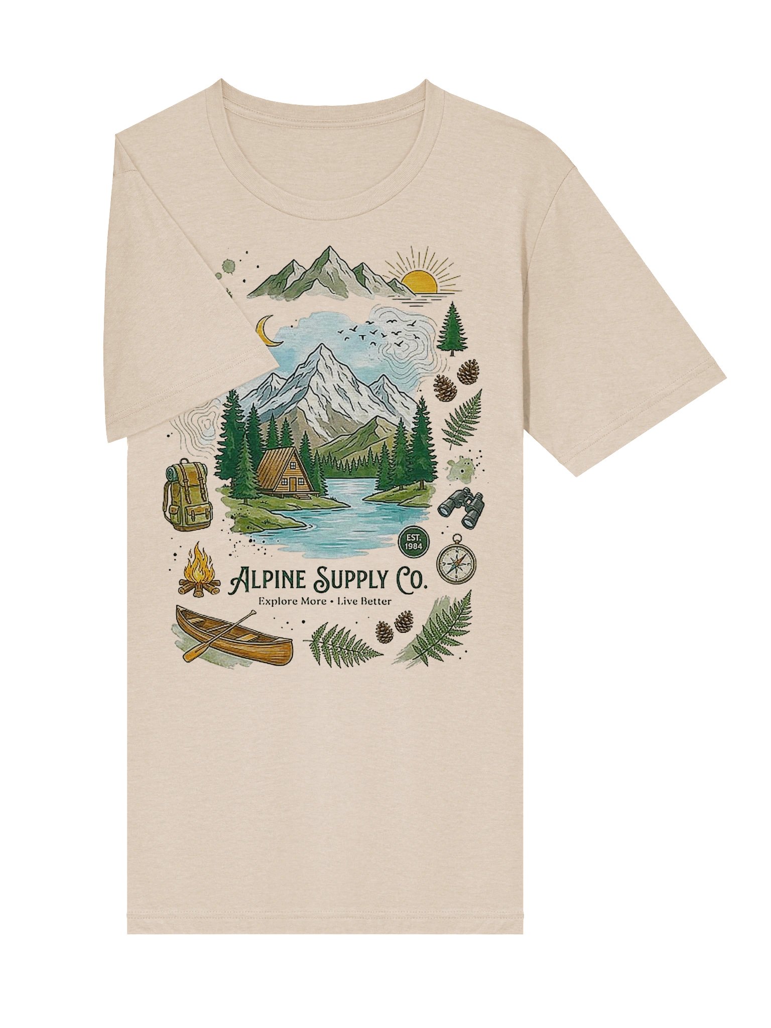 Alpine Supply Co Vintage Outdoor Adventure Triblend Tee product image (13)
