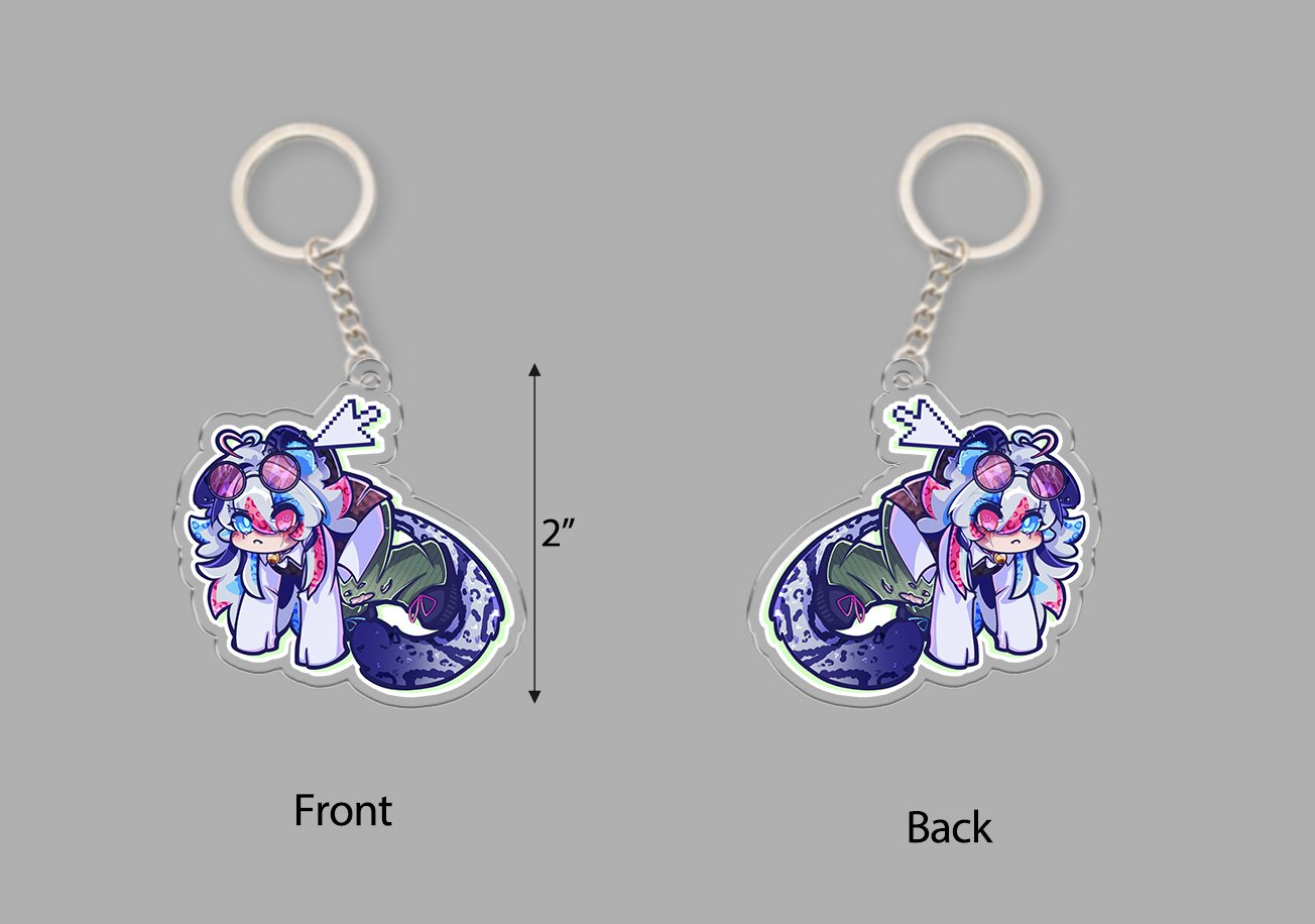 PRE ORDER - MYKIENEAR '8 BIT BUDDY'- Custom Shape Acrylic Keychain product image (3)