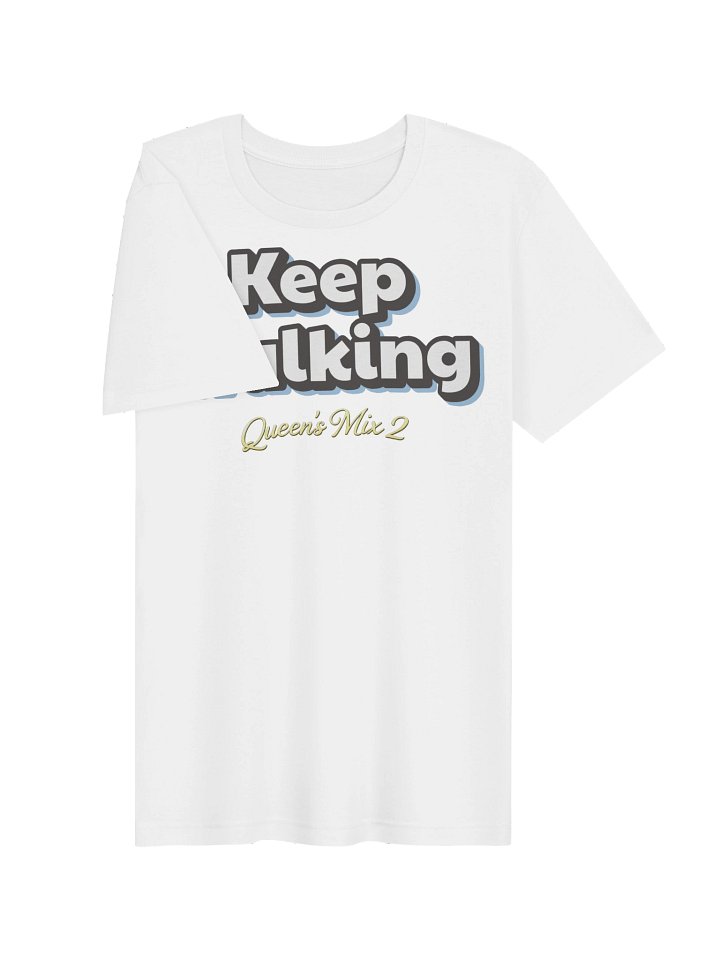 Keep Walking Soft Tee (blue text shadow) product image (1)