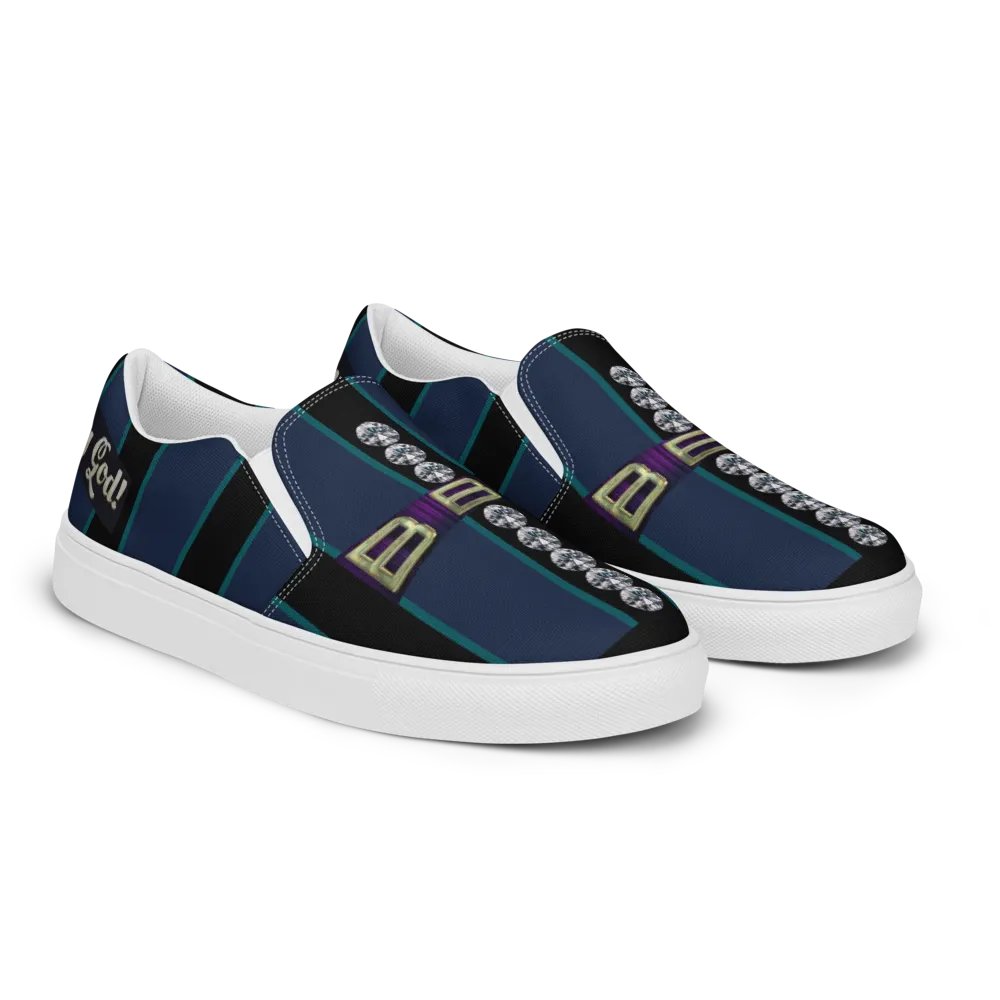 BBG Green & Blue Men's Diamond Cross Slip Ons product image (9)