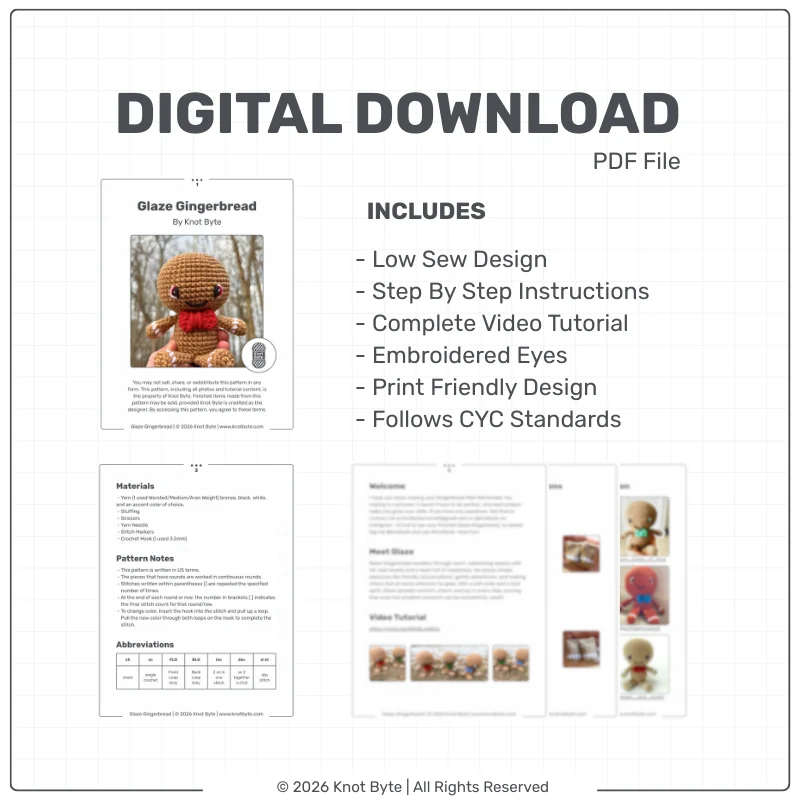 Glaze Gingerbread Amigurumi Pattern product image (2)