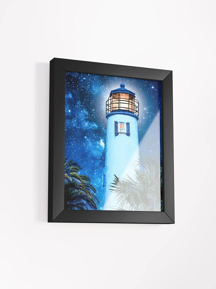 St. George Island Lighthouse by Night – Florida Studio Framed Print product image (2)
