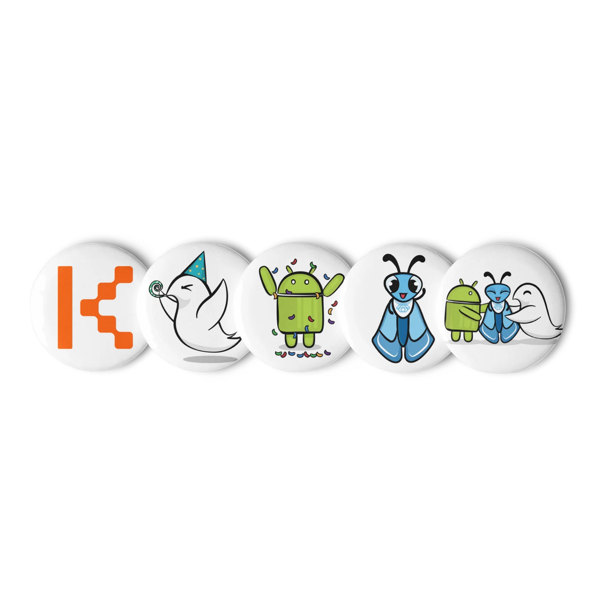 Retro Mascot Pin Badges product image (1)