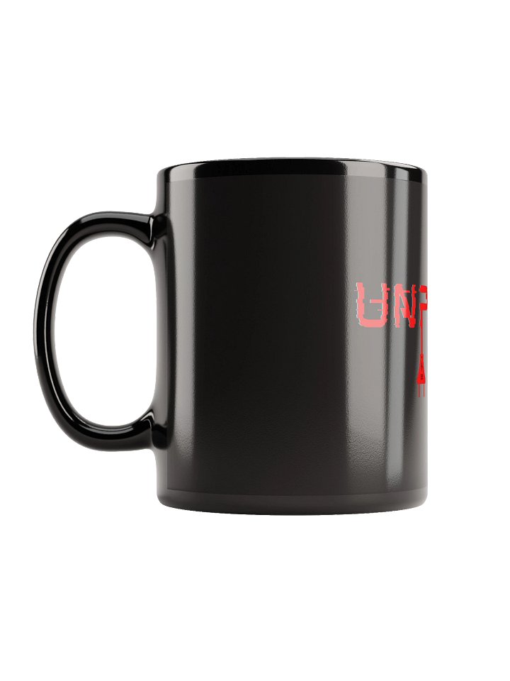 UNPLUG Logo Black Coffee Mug product image (1)