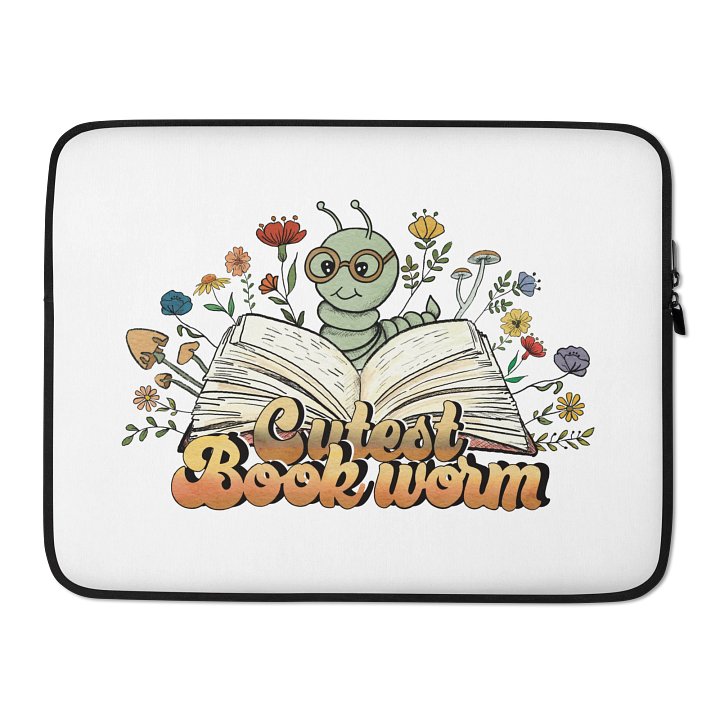 Cutest Bookworm Laptop Sleeve product image (2)