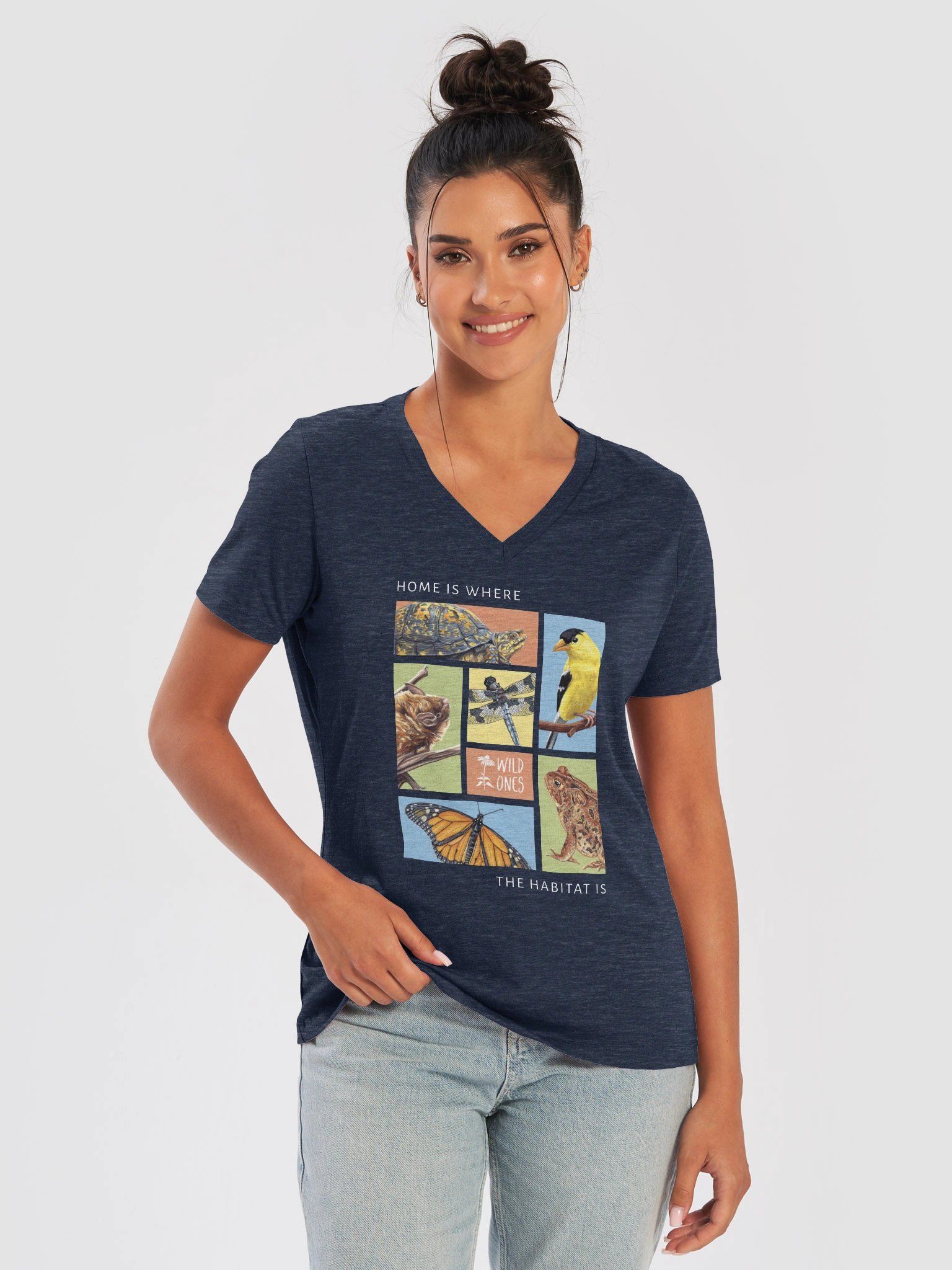 Home is Where the Habitat is (Women's Relaxed V-Neck Tee) product image (2)