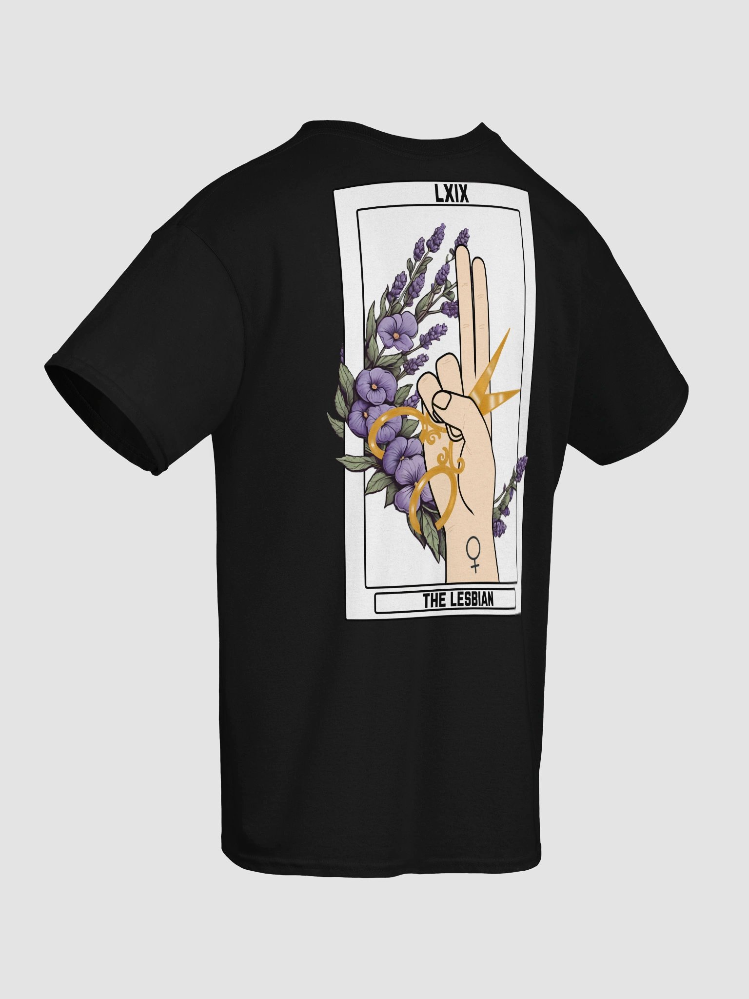 "The Lesbian" Tarot Card - T-Shirt (Black) product image (3)
