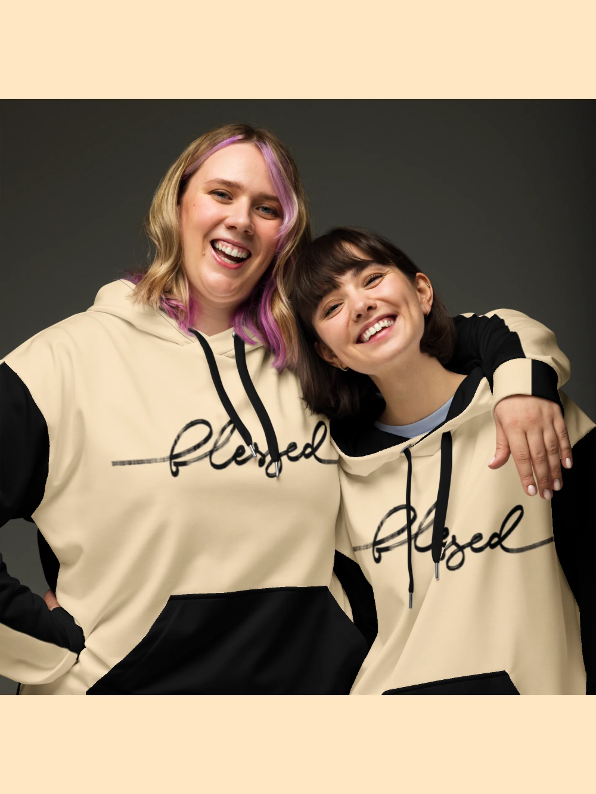 90s Retro Color Block Blessed Hoodie product image (4)