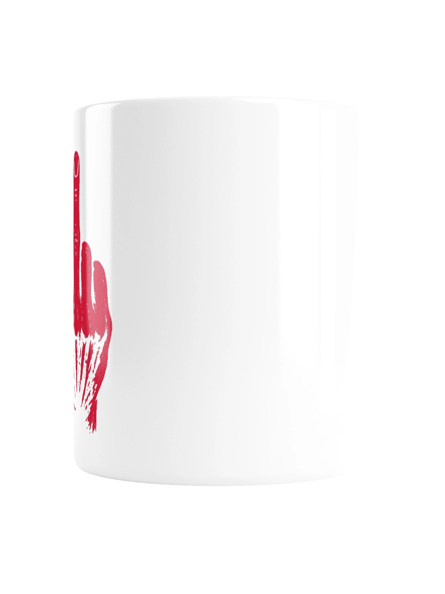 No ShopCo Middle Finger White Mug - Red Artwork product image (2)